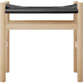 Thumbnail photo of Carl Hansen - Ch53, oak, white oiled, black braided, 39 cm - footstools - Hans J. Wegner - wood-coloured - paper/wood