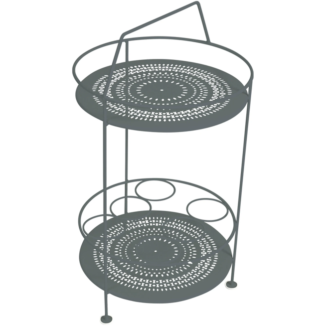 Photo of Montmartre Portable Bar, Storm Grey - Small Tables & Side Tables Outdoor - Grey - Metal