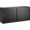 Thumbnail photo of String Cabinets/Sliding Doors 78x20, Black Stained Ash - Shelving - Nils Strinning - Wood-coloured - Metal/Wood