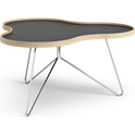 Flower Table 84x90 Cm Black, 45cm, Oak Edge
