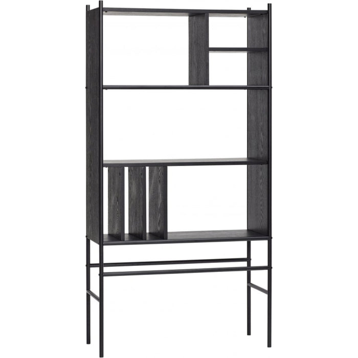 Photo of Rack with shelves wood / metal - black