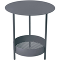 Salsa Pedestal Table, Anthracite - Small Tables & Side Tables Outdoor - Goula / Figuera - Grey - Metal