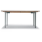 Ch322 dining table from Carl Hansen & Søn (stainless steel, white oil, pull-out for