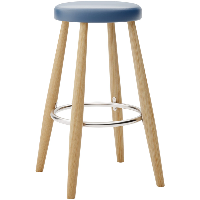 Carl Hansen - Ch58 Low Stool, Oiled Oak, Leather Group A Loke - 7310 - Bar stools & bar stools - Hans J. Wegner - Wood - Leather/metal/wood