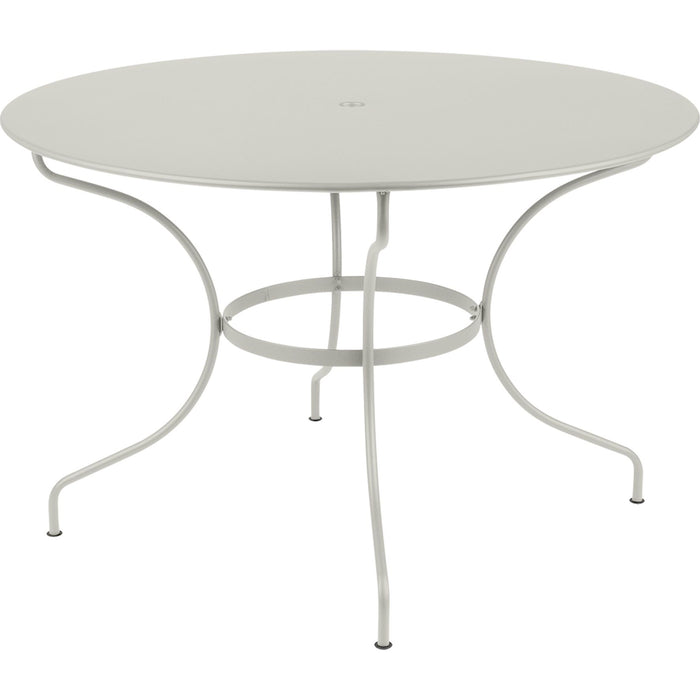 Photo of Opéra Table Ø 117 cm, Clay Grey - Outdoor Dining Table - Green, Grey - Metal