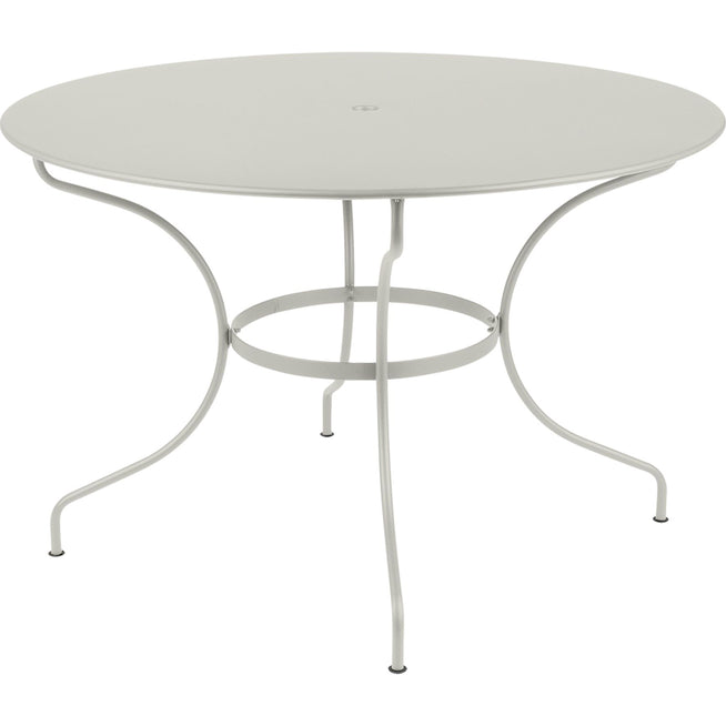 Photo of Opéra Table Ø 117 cm, Clay Grey - Outdoor Dining Table - Green, Grey - Metal