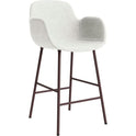 Form Bar Armchair 65 Cm Full Upholstery Brown Steel