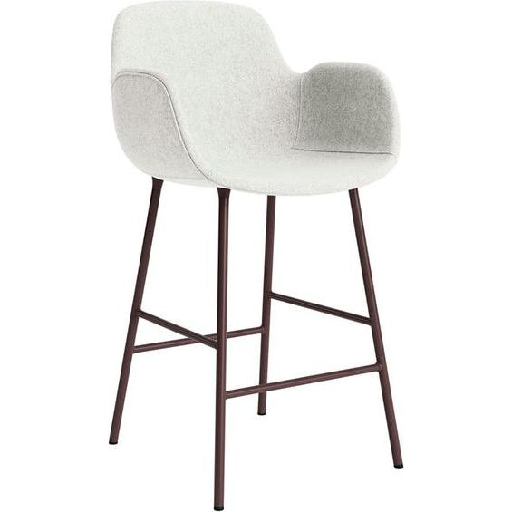 Photo of Form Bar Armchair 65 Cm Full Upholstery Brown Steel