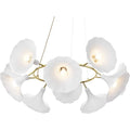 Thumbnail photo of Petalii 10 Chandelier White/polished Brass