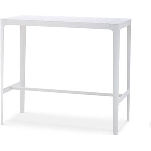 Photo of Cut Bar Table, White Aluminium - Garden Table - Welling/Ludvik - White - Metal