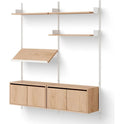 New Works Living Shelf Cabinets Low W. Doors - Reolsystem - Oak /