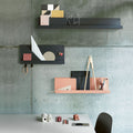 Thumbnail photo of Folded Shelves Small, Olive - Wall shelves - Johan van Hengel - Black - Metal