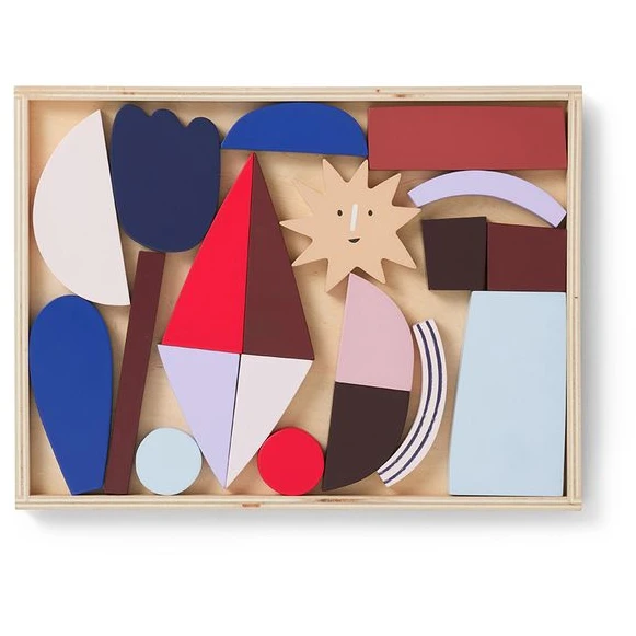 Photo of Frame Art Blocks - Klodser - Red - W26 X L36 X H2,1 Cm