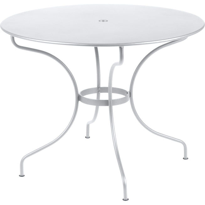 Photo of Opera Table Ø 96 cm, Cotton White - Matbord Utomhus - Studio Fermob - Vit - Metall