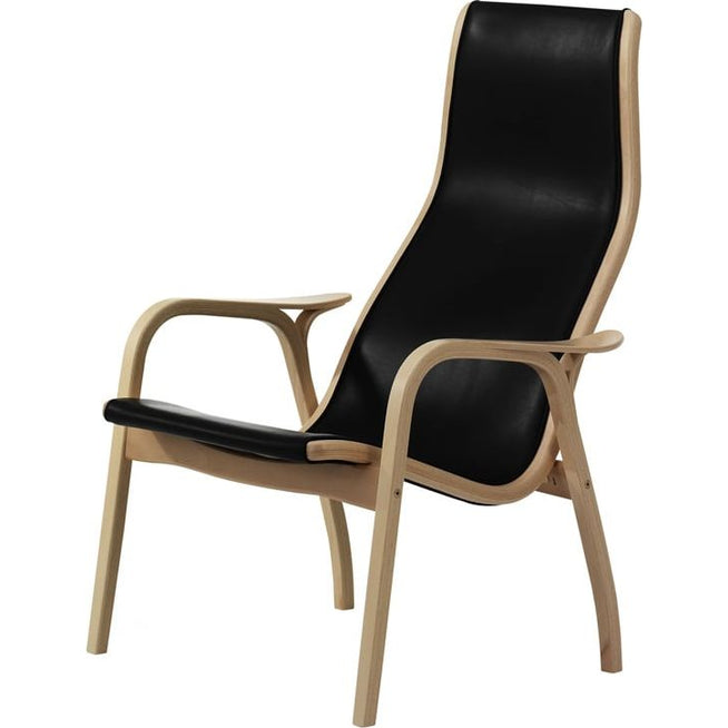 Photo of Lamino Armchair Black-saddle Leather-oiled Oak