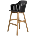 Thumbnail photo of Choice Barstol - Indendørs - Barstol - Frame: Teak / Seat: Black - W59 X D53 X H42 Cm