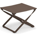 Ciak/kira Folding Pouf, Aluminium, Indian Brown, Seat: Emu-tex, Rough Brown - Utomhuspallar & Puffar - Christophe Pillet,stefan Diez - Brun