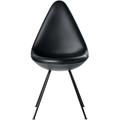 Thumbnail photo of Drop Black Leather - Dining chairs - Arne Jacobsen - Black - Leather/metal/plastic