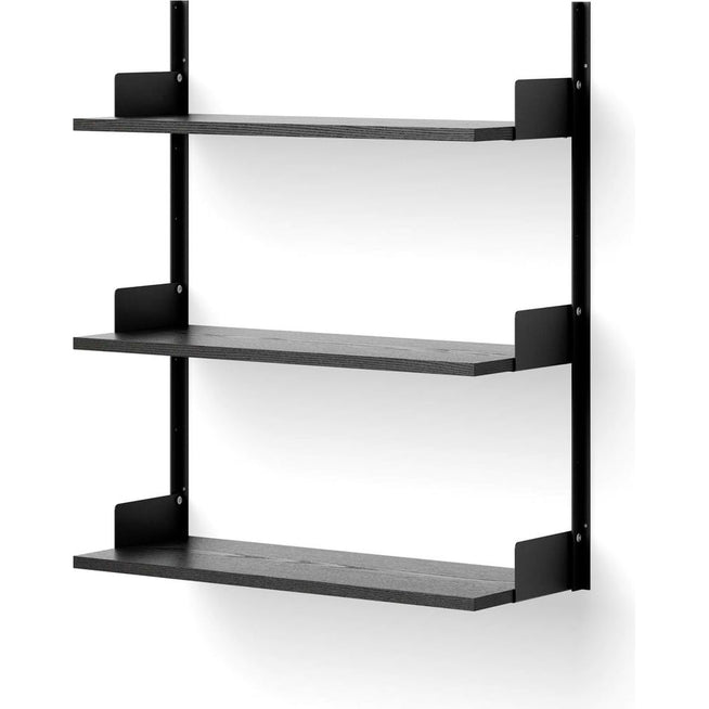 Photo of New Works Wall Shelf - Hylde - 90 - Black Ash / Black - H90 X W83.5 X D30.5 Cm