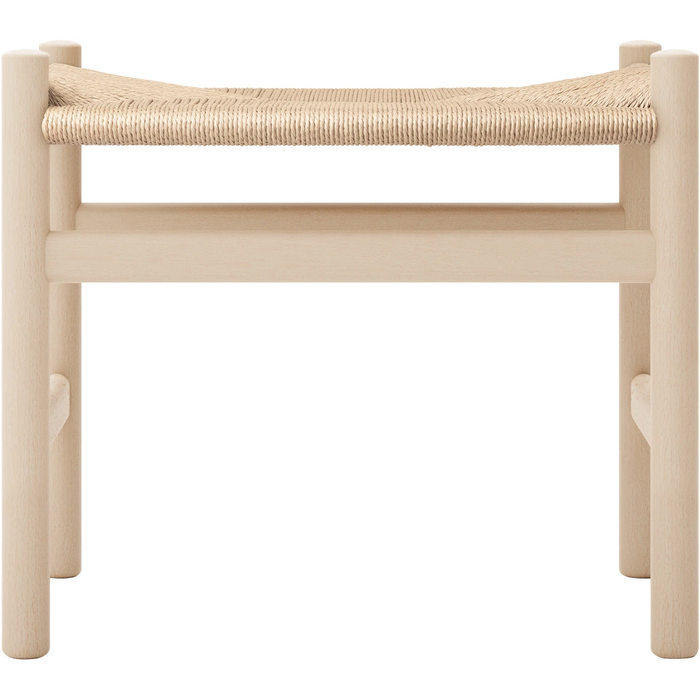 Photo of Carl Hansen - Ch53, Beech, soaped, wicker, 39 cm - footstools - Hans J. Wegner - Wood-coloured - Paper/wood