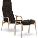 Lamino Armchair And Footstool Varnished Beech/sheepskin