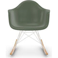 Eames Plastic Armchair Rar - 48 Forest - White Base - Golden Maple - Matstolar - Charles & Ray Eames - Grön - Metall/trä/plast