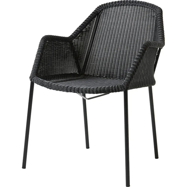 Photo of Breeze Stol 5464 Li/ls/lw - Havestol - Sort - B: 60 X D: 62 X H: 83 X Sh: 45 Cm