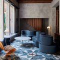 Thumbnail photo of Wire Floor Lamp Chrome/white - Shade lamps - Verner Panton - White