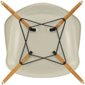 Eames Plastic Armchair Daw - 11 Pebble - Golden Maple - Matstolar - Charles & Ray Eames - Vit - Metall/trä/plast