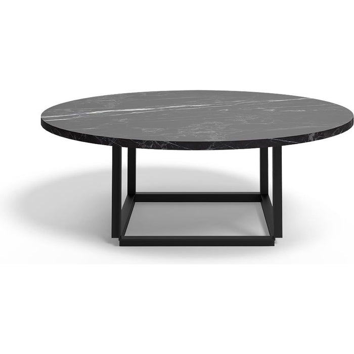 Photo of Florence Coffee Table Black Marquina Marble. Ø90 Cm. Black Stand