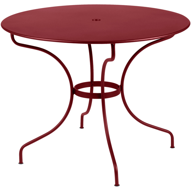 Photo of Opera Table Ø 96 cm, Chile - Matbord Utomhus - Studio Fermob - Röd - Metall