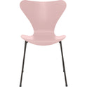 3107 Seven, Coloured Ash, Venetian Red, Underframe Warm Graphite - Dining chairs - Arne Jacobsen - Red - Metal/wood