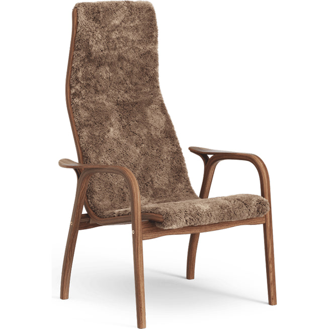 Photo of Lamino Armchair Sheepskin Sahara - Lacquered Walnut