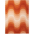 Thumbnail photo of Wave Rug 170x240, Orange, 100% New Zealand Wool, Hand Tufted - Mönstrade Mattor - Verner Panton - Orange