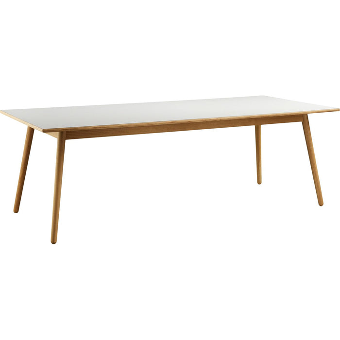 Photo of C35c Dining Table 95x220 Cm Light Grey-oak Nature Lacquered