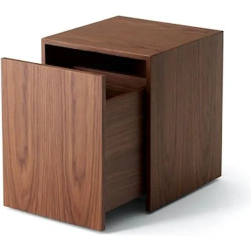 Photo of Mass Side Table With Drawer Walnut