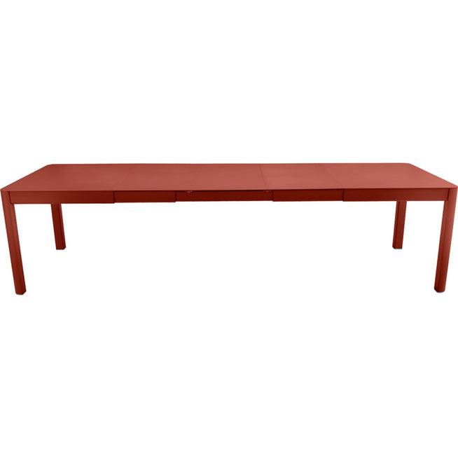 Photo of Ribambelle Table With 3 Extensions - Red Ochre - Dining Table Outdoor - Metal