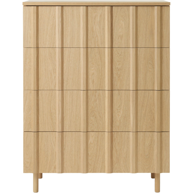 Photo of Rib Dresser W. 4 Drawers Oak - Dressers - Wood