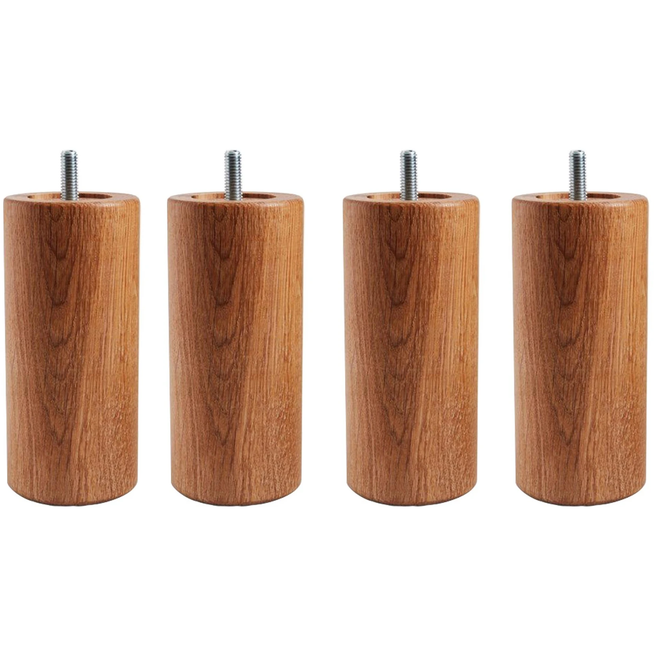 Photo of Cylinder Bed Legs Oak 13 cm - Bed Legs - Wood