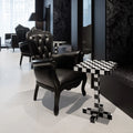 Chess Table - Small Table & Side Table - Black/White - Mdf/Metal