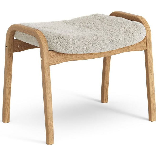 Photo of Lamino Foot Stool Oiled Oak/sheep Skin