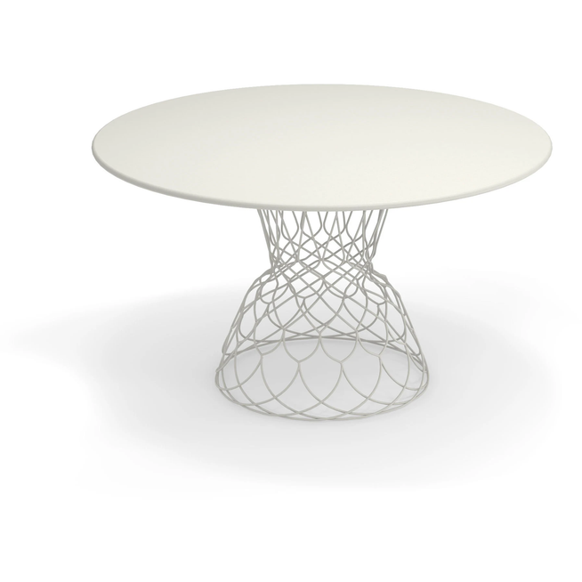 Photo of Re-found Round Table Ø130, Matt White - Trädgårdsbord - Patricia Urquiola - Vit - Metall