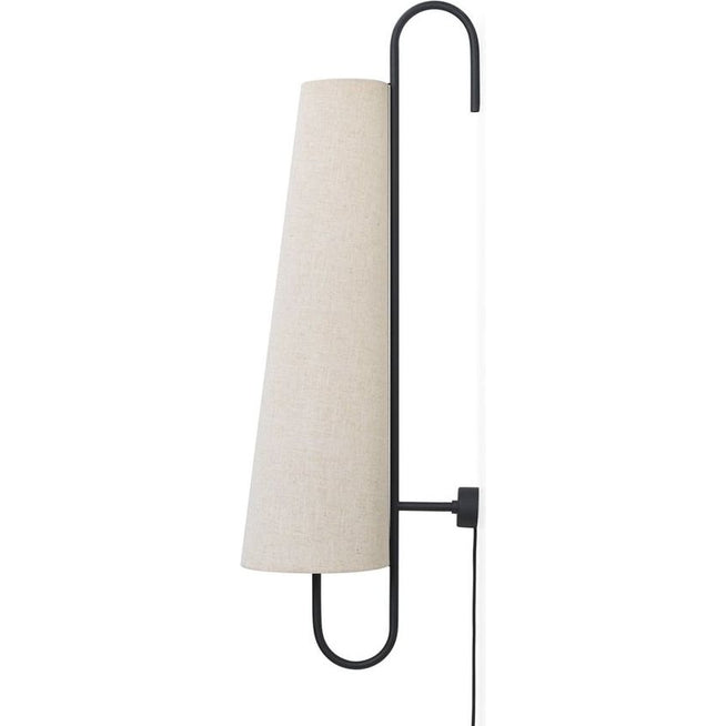 Photo of Ancora Wall Lamp 100 - Væglampe - Ancora Wall Lamp 100 - Black/natural - W21.6 X D21.6 X H98.5 Cm