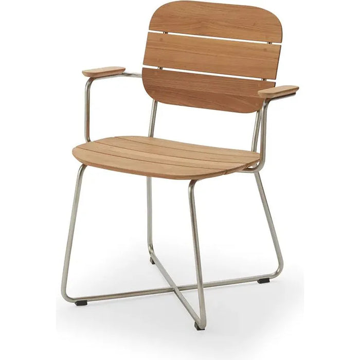 Photo of Lilium Armchair - Outdoor dining chairs - Wood colored - Wood
