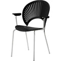 Thumbnail photo of Trinidad 3399 Armchair Black, Chrome Legs