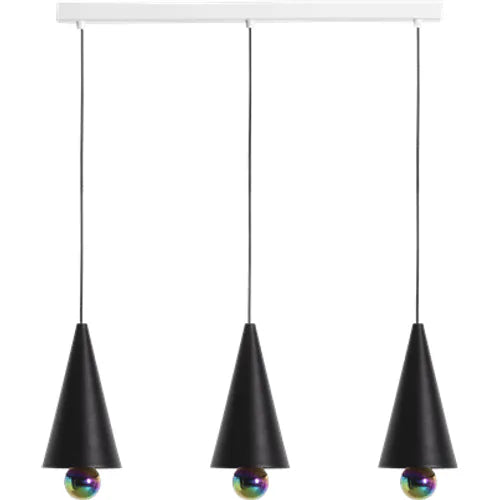 Photo of Pendant System Line Plate 3 Black - Pendant lights - Daniel Emma - Black