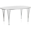 Thumbnail photo of B613 Superellips, 120x180 Cm, Laminat, Vit, Krom - Matbord - Arne Jacobsen,bruno Mathsson,piet Hein - Vit - Metall/trä