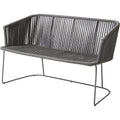 Moments Dinging Matbänk, Cane-line Soft Rope, Grey,no Cushion - Utomhussoffor - Foersom & Hiort-lorenzen Mdd