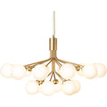 Thumbnail photo of Apiales 18 Chandelier Brushed Brass/opal White