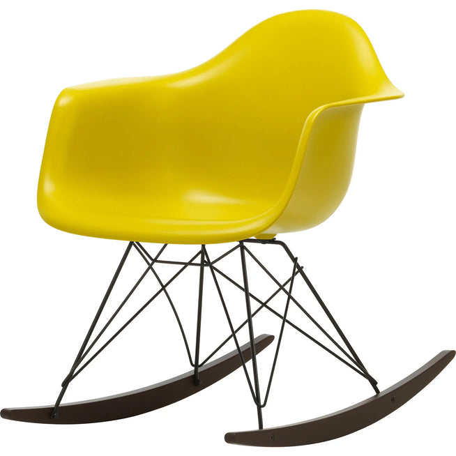 Photo of Eames Plastic Armchair Rar - 34 Mustard - Basic Dark Base - Dark Maple - Matstolar - Charles & Ray Eames - Gul - Metall/trä/plast